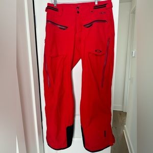 Red Oakley Gortex insulated pant with small tear (fixed with waterproof tape)